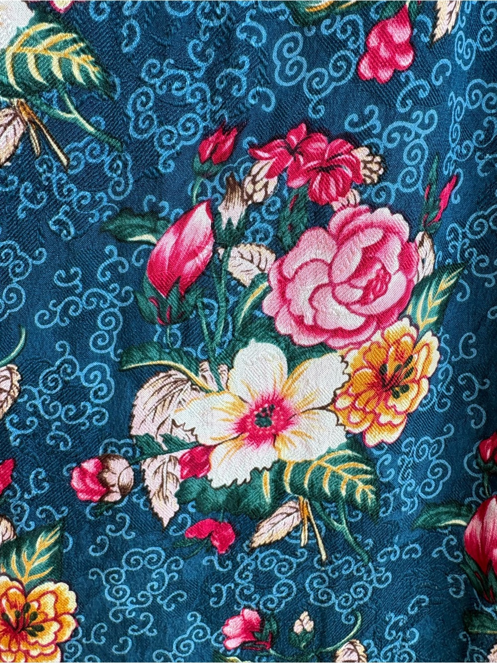 Alcott & Andrews 100% Silk Floral Midi Skirt Vintage Cottagecore Whimsigoth - Picture 5 of 9